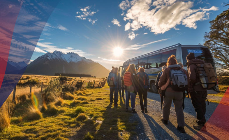 Passengers Boarding Coach for New Zealand Countryside Tour, May 2024, Coachhire in New Zealand